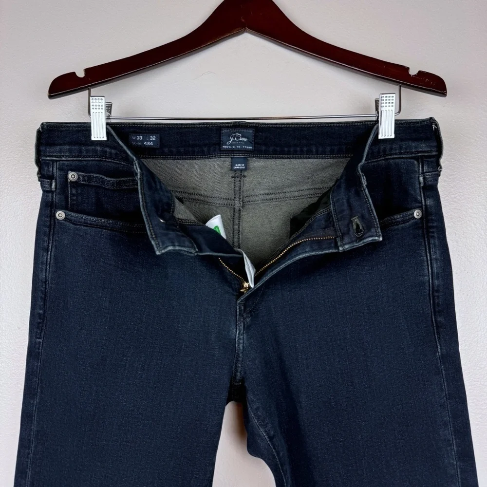 J. Crew Men's 484 Slim Fit Stretch Jeans Deep Lake Wash Size 33x32